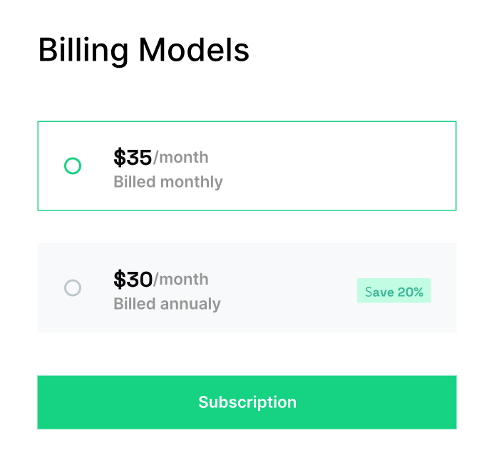 Billing Models Dashboard